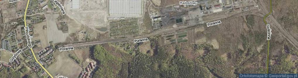 Zdjęcie satelitarne Poranna ul.